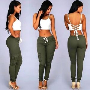 SALE!! Quick Drying Ladies Slim Leg Cargo Pants